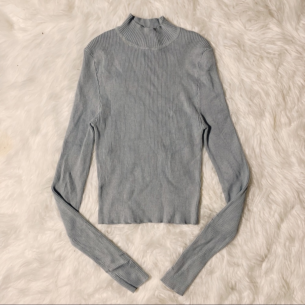 FOREVER 21 Blue Turtleneck Long Sleeve